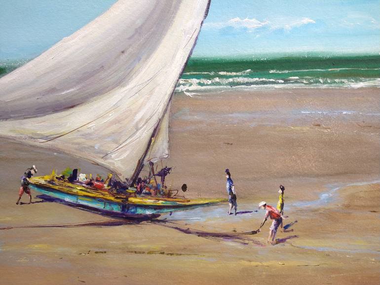 Original Fine Art Beach Painting by Federico Tesei