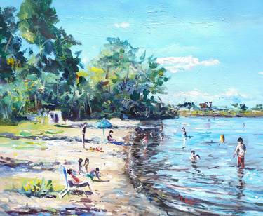 Print of Figurative Beach Paintings by Federico Tesei