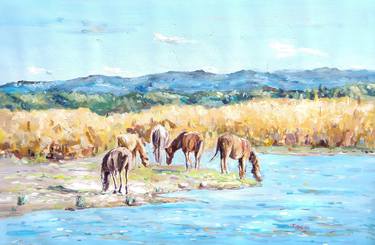 Print of Impressionism Horse Paintings by Federico Tesei