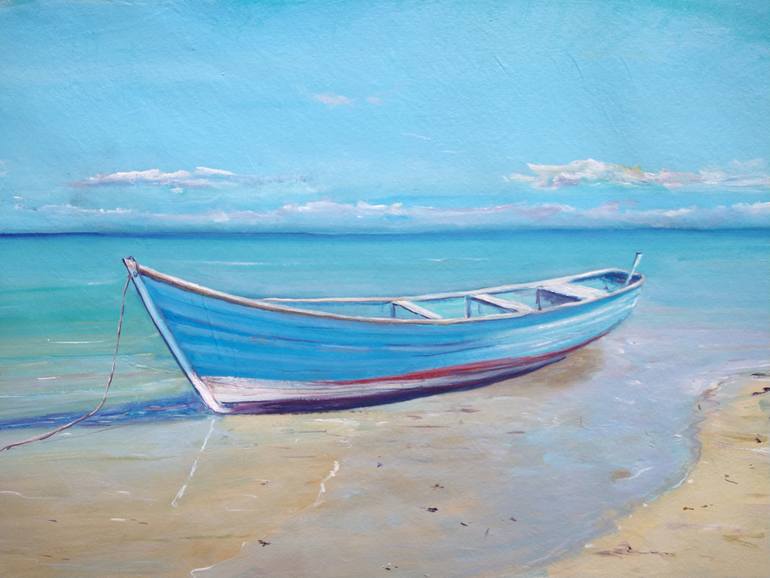 Original Figurative Boat Painting by Federico Tesei