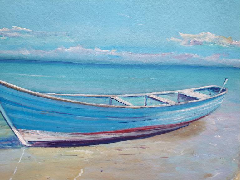 Original Figurative Boat Painting by Federico Tesei