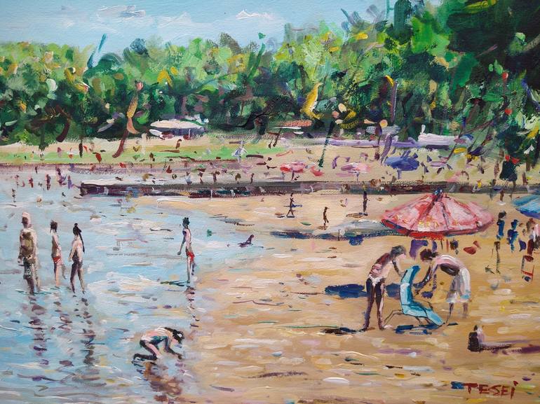 Original Beach Painting by Federico Tesei