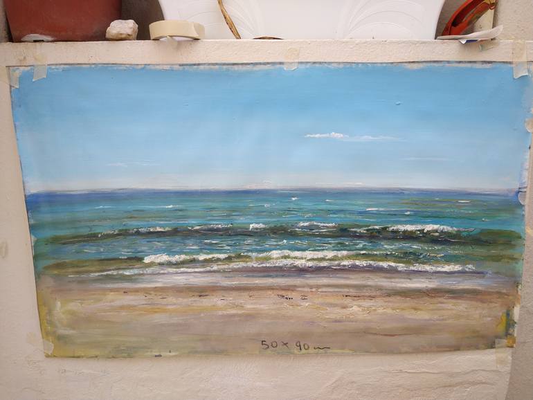 Original Figurative Beach Painting by Federico Tesei