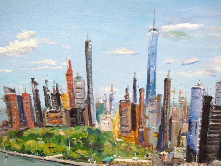 Original Expressionism Cities Painting by Federico Tesei