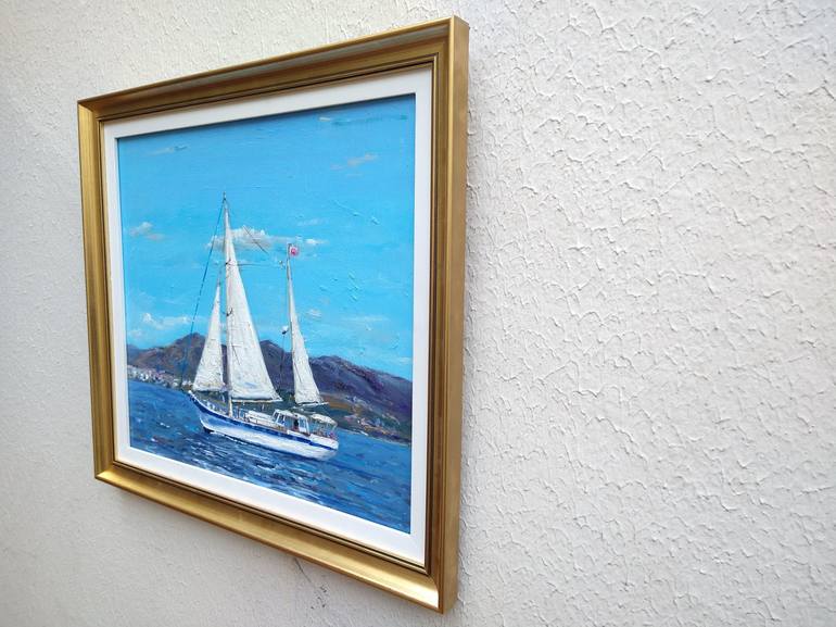 Original Sailboat Painting by Federico Tesei