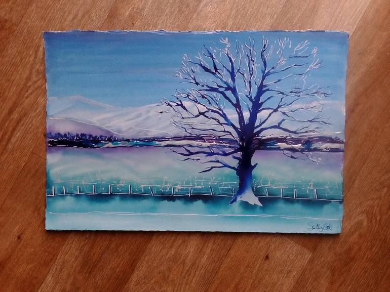 Original Abstract Tree Painting by Sally Scott