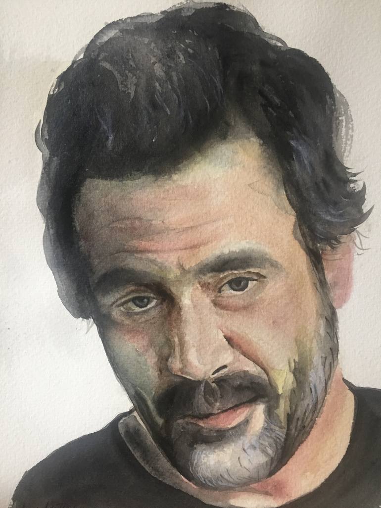 Jeffrey Dean Morgan Painting by Lucy Miller | Saatchi Art