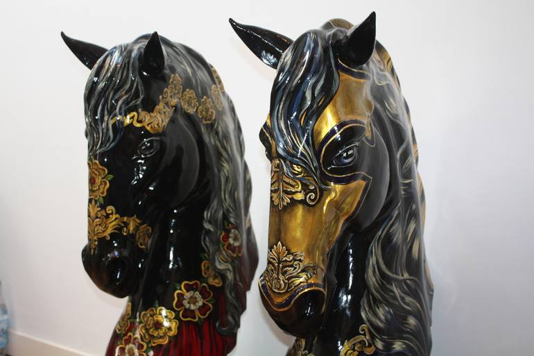 Original Fine Art Horse Sculpture by Laura Jeanne