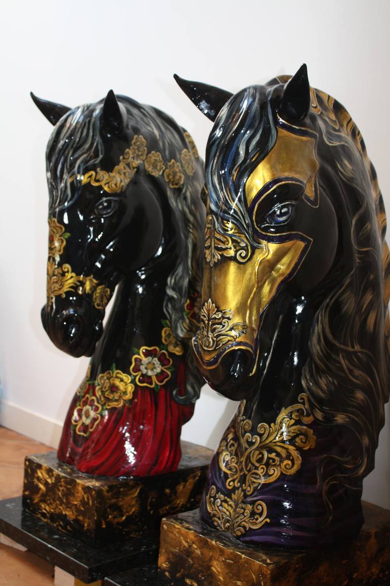 Original Fine Art Horse Sculpture by Laura Jeanne