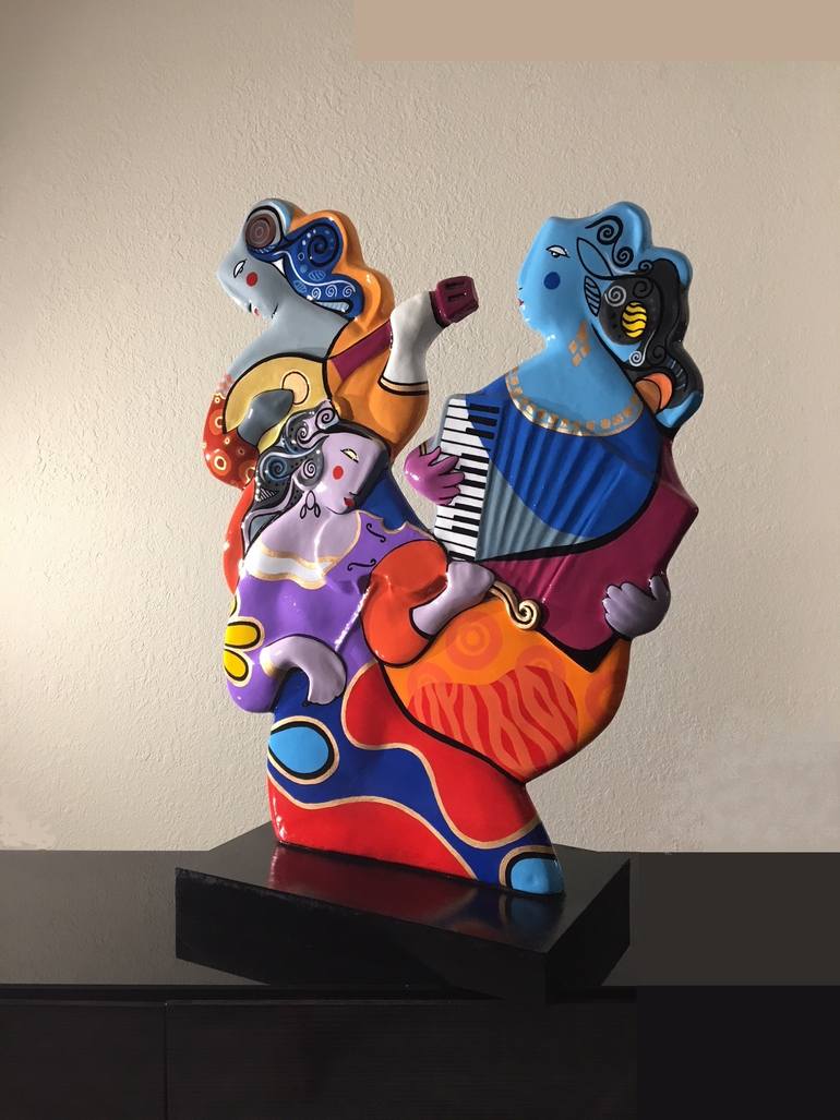 Original Figurative Music Sculpture by Adrian Sinani