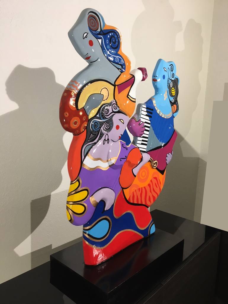 Original Figurative Music Sculpture by Adrian Sinani