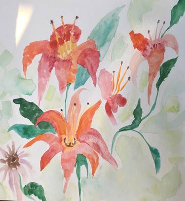 Print of Abstract Botanic Paintings by Ronnie Miller-Katz