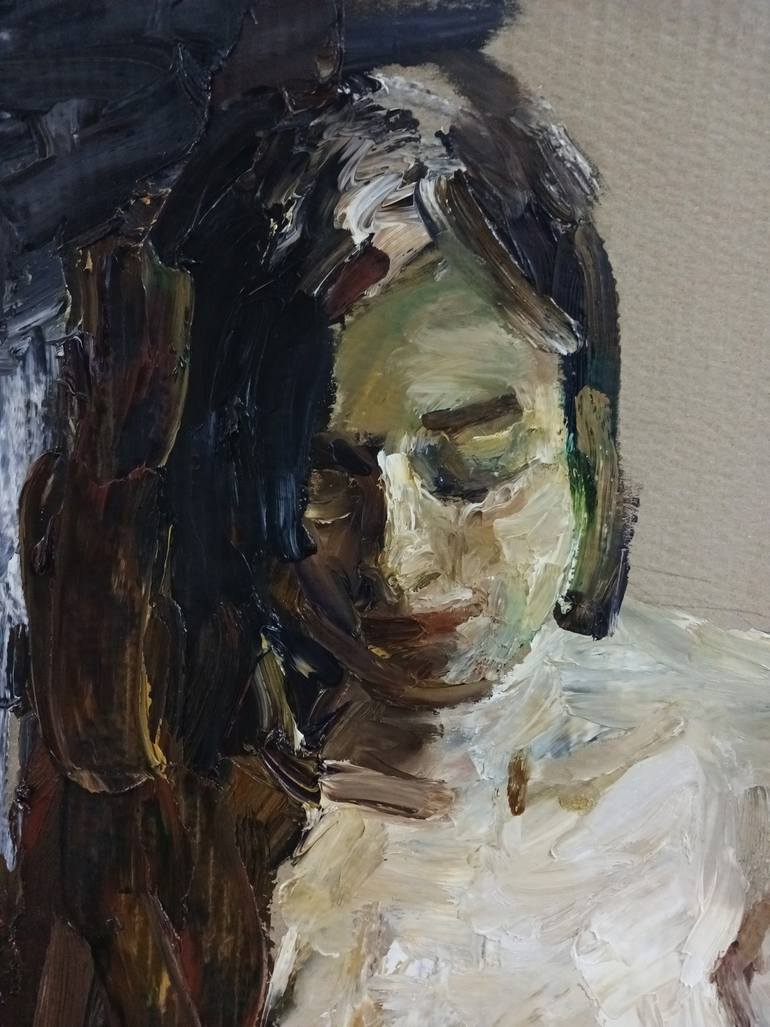 Original Figurative Nude Painting by Stanislava Cherkasova