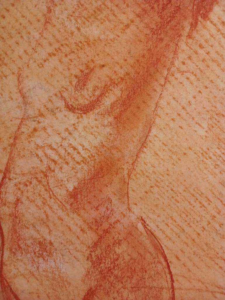 Original Figurative Nude Drawing by Stanislava Cherkasova