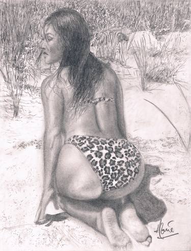 Print of Realism Beach Drawings by Louis-Francois Alarie