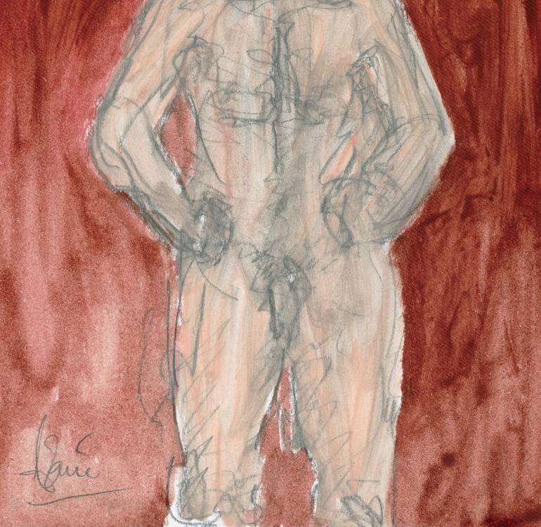 Original Expressionism Nude Painting by Louis-Francois Alarie