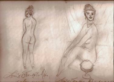 Print of Documentary Nude Drawings by Louis-Francois Alarie