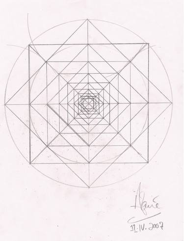 Print of Geometric Drawings by Louis-Francois Alarie