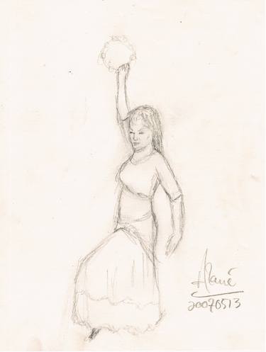 Original Women Drawings by Louis-Francois Alarie