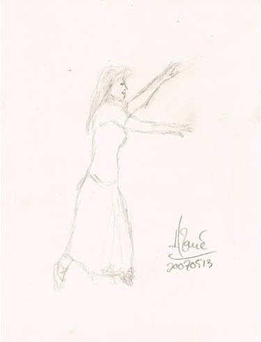 Original Documentary Women Drawings by Louis-Francois Alarie