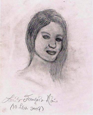 Original Expressionism Portrait Drawings by Louis-Francois Alarie