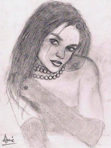 Original Figurative Portrait Drawings by Louis-Francois Alarie