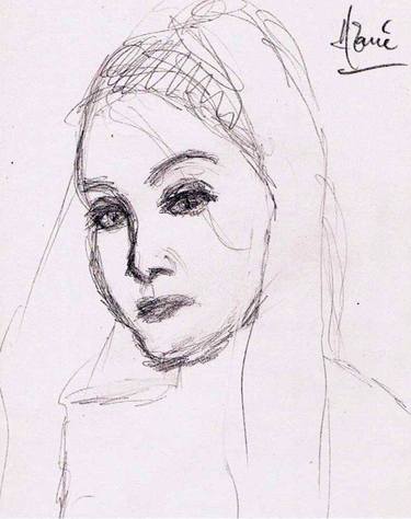 Original Portrait Drawings by Louis-Francois Alarie