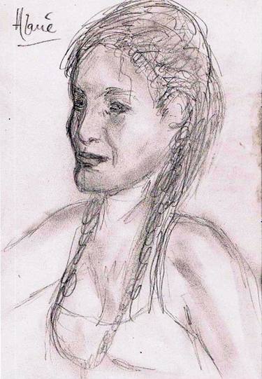 Original Modern Portrait Drawings by Louis-Francois Alarie