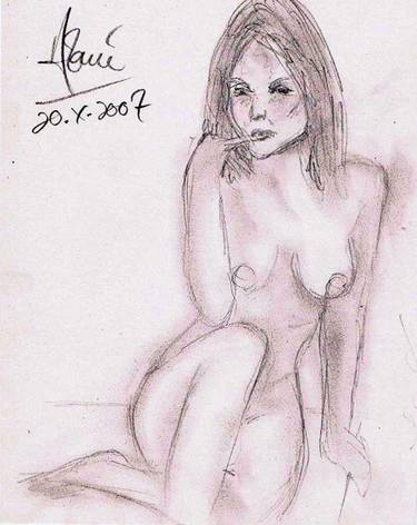 Original Documentary Nude Drawings by Louis-Francois Alarie