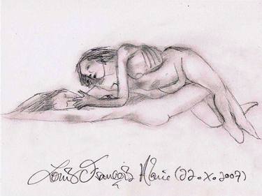 Original Documentary Erotic Drawings by Louis-Francois Alarie