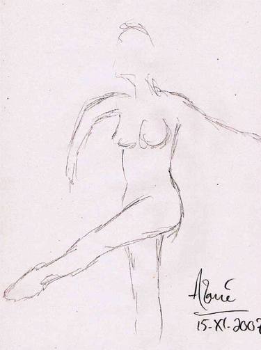 Original Documentary Nude Drawings by Louis-Francois Alarie