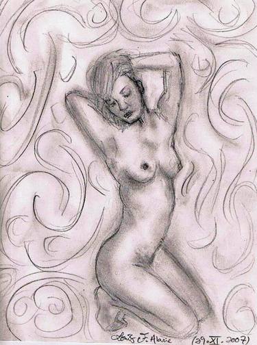 Original Documentary Nude Drawings by Louis-Francois Alarie