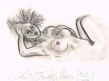 Original Nude Drawings by Louis-Francois Alarie