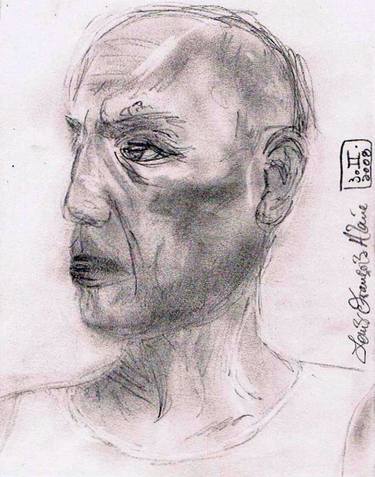 Original Documentary Portrait Drawings by Louis-Francois Alarie