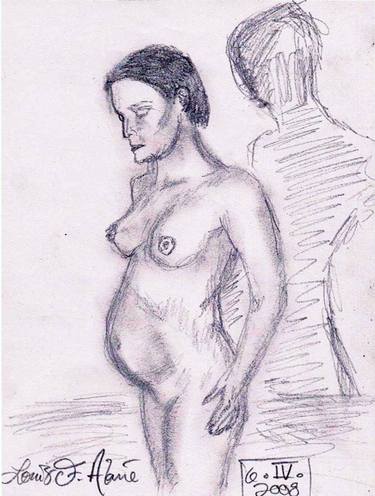 Original Documentary Nude Drawings by Louis-Francois Alarie