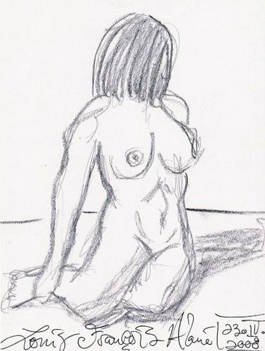 Original Nude Drawings by Louis-Francois Alarie