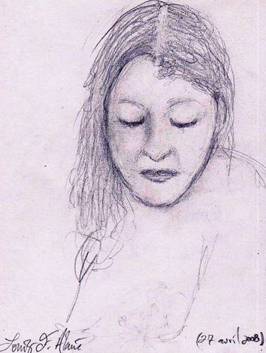 Original Documentary Portrait Drawings by Louis-Francois Alarie