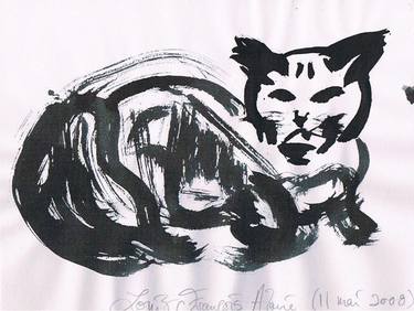 Original Documentary Cats Drawings by Louis-Francois Alarie