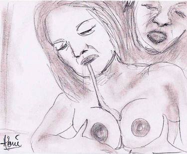 Original Erotic Drawings by Louis-Francois Alarie