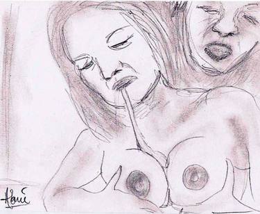 Original Documentary Erotic Drawings by Louis-Francois Alarie