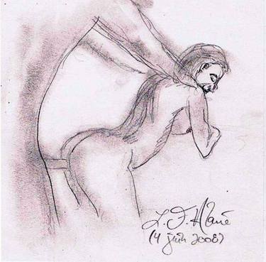 Original Documentary Erotic Drawings by Louis-Francois Alarie