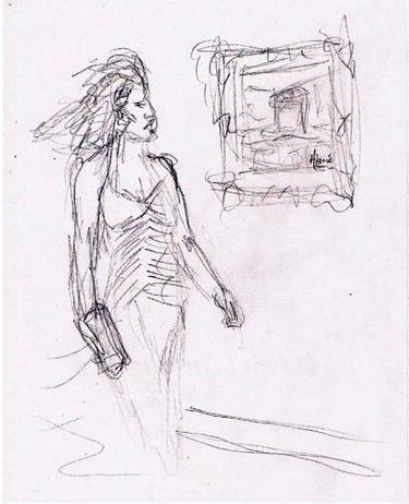 Original Documentary Women Drawings by Louis-Francois Alarie