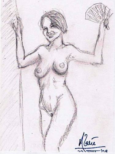 Original Nude Drawings by Louis-Francois Alarie