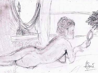 Original Nude Drawings by Louis-Francois Alarie