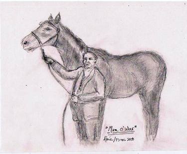 Original Documentary Horse Drawings by Louis-Francois Alarie