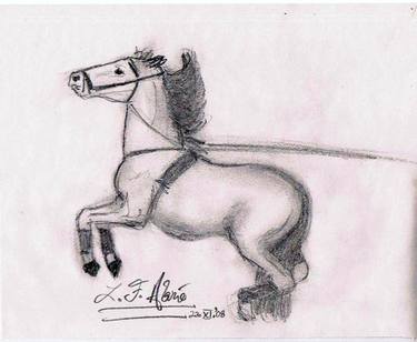 Original Documentary Horse Drawings by Louis-Francois Alarie