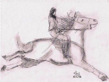 Original Documentary Horse Drawings by Louis-Francois Alarie