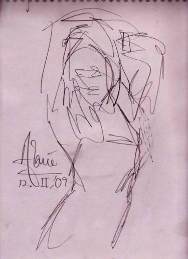 Original Documentary Women Drawings by Louis-Francois Alarie