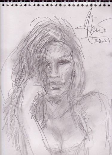 Original Documentary Portrait Drawings by Louis-Francois Alarie