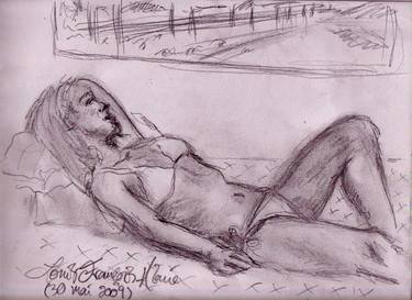 Original Documentary Women Drawings by Louis-Francois Alarie